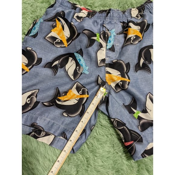 🍑Swimming Printed Whale Paisley board Drawstring shorts Small 324 - Picture 4 of 6